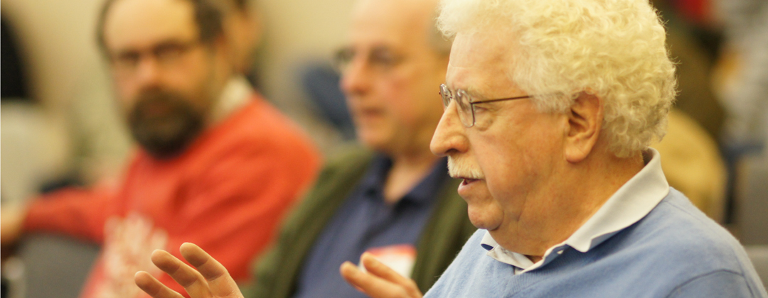 Rep. John Kowalko talking with constituents